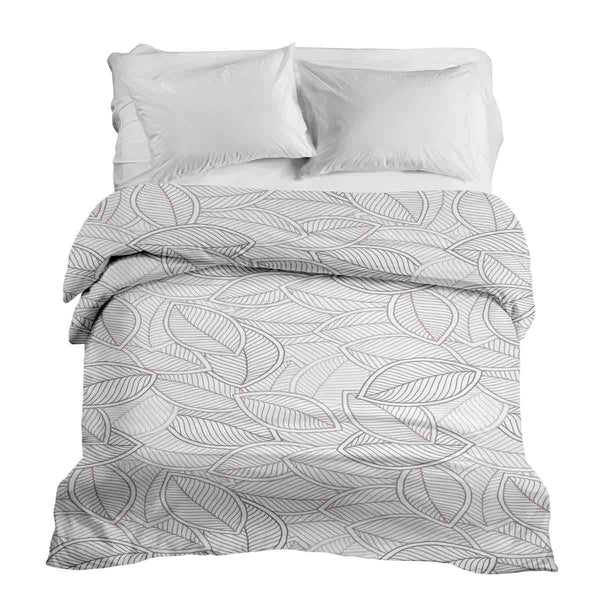 Original therapy blanket - cotton cover with gray palm leaves