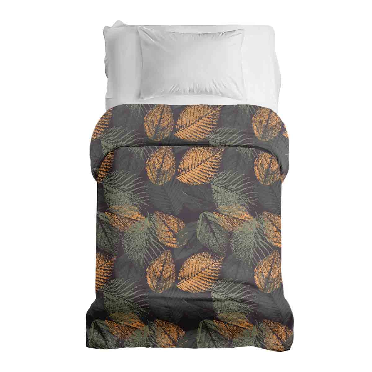 Couverture thérapeutique originale - Housse en coton motif feuille d'automne