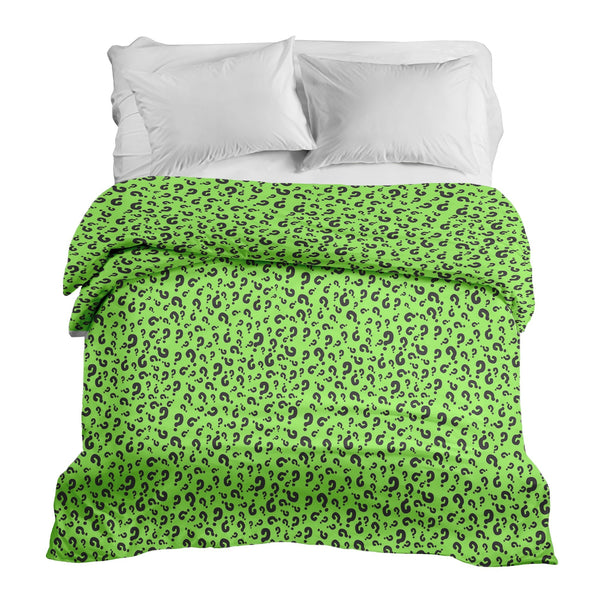 Original therapy blanket - light green cotton cover with question mark