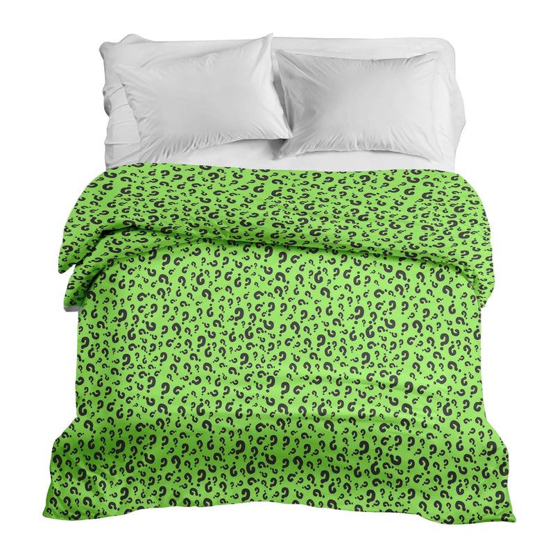 Original therapy blanket - light green cotton cover with question mark