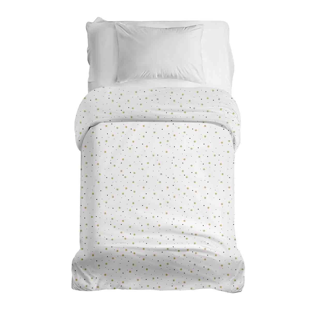 Original therapy blanket - cotton cover white with stars and dots
