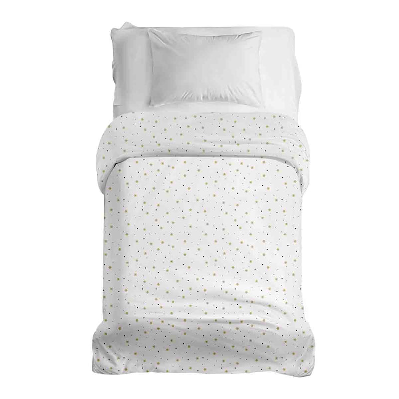 Original therapy blanket - cotton cover white with stars and dots