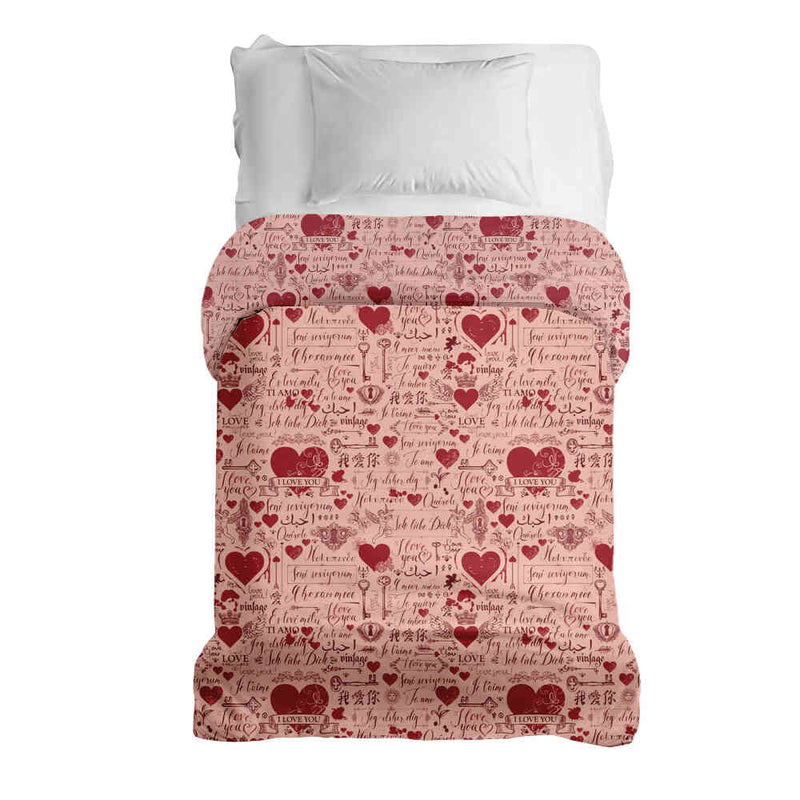 Original therapy blanket - cotton cover pink I love you
