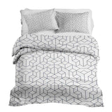 Therapy blanket bedding set with black pattern.