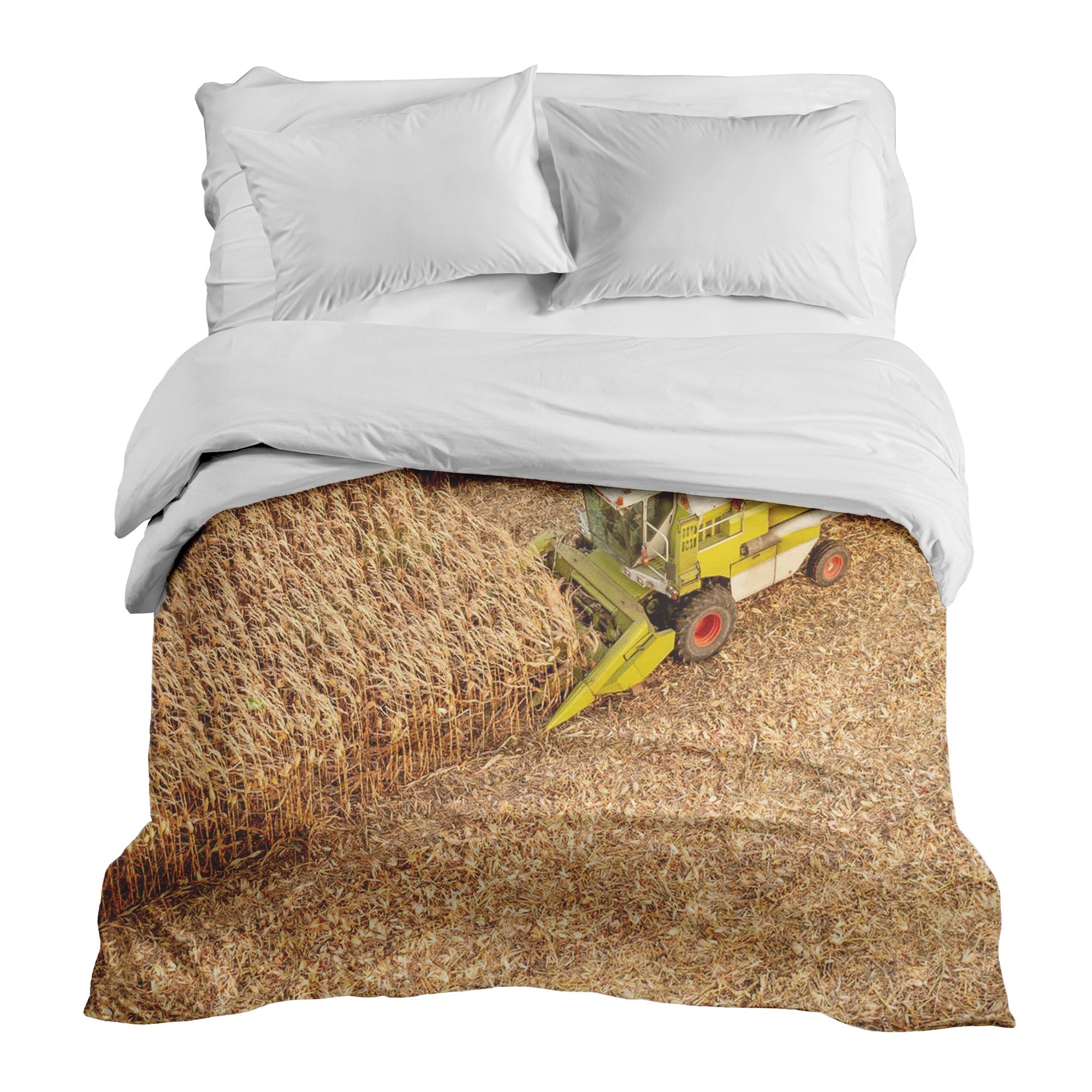 Original therapy blanket - cotton cover tractor in field