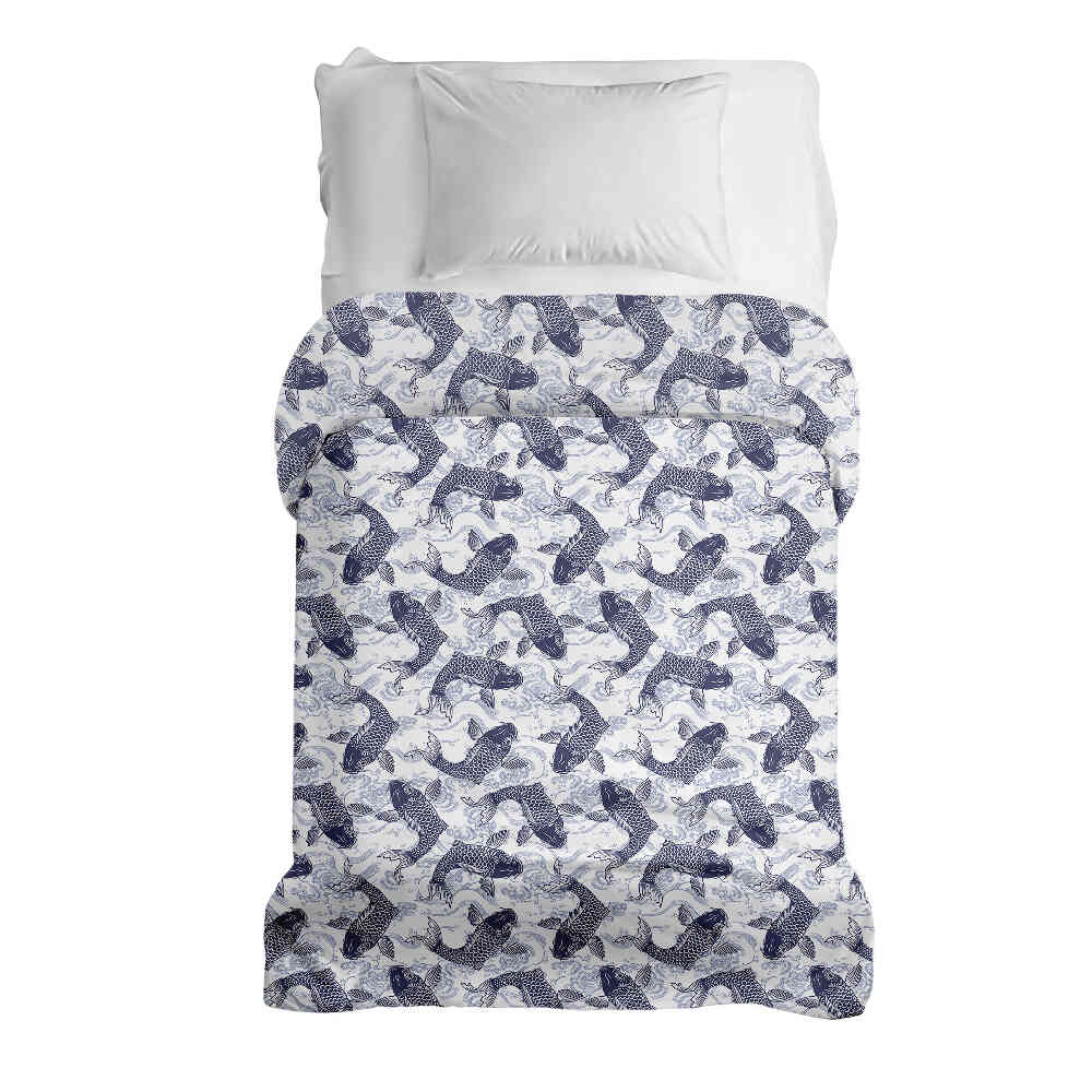 Couverture thérapeutique originale - Housse en coton Koïs bleus