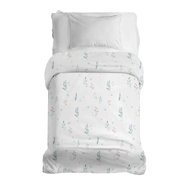 Original therapy blanket - cotton cover white with spring flowers