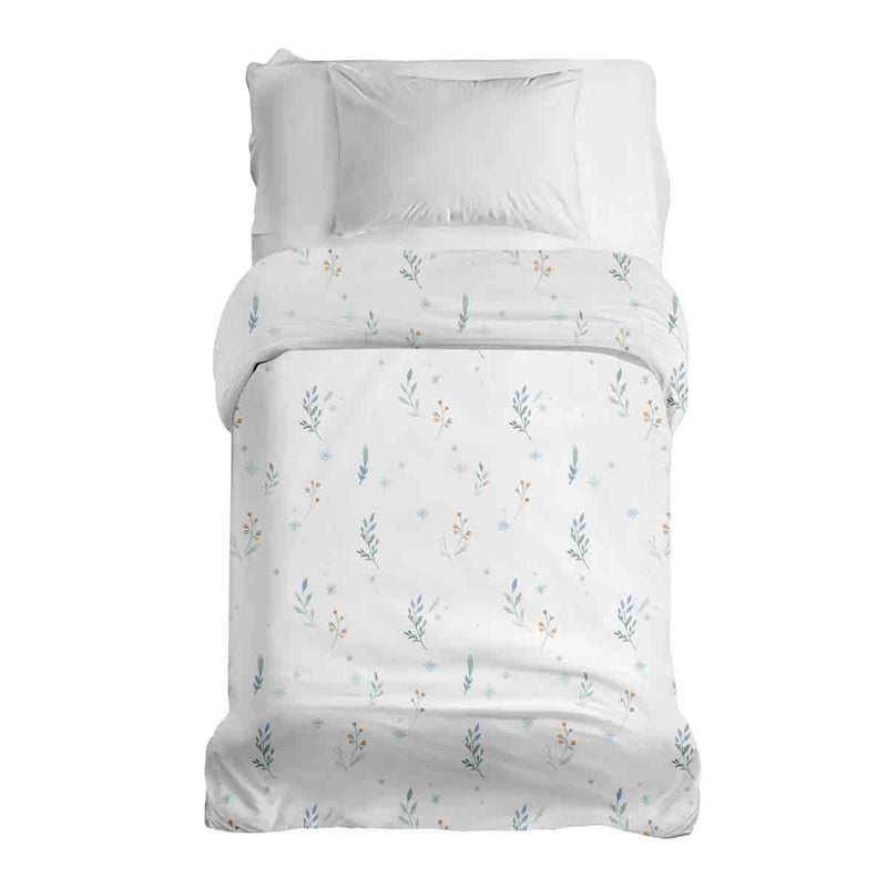 Original therapy blanket - cotton cover white with spring flowers