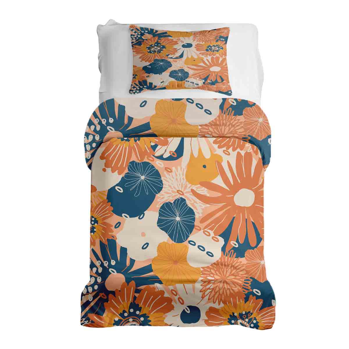 Therapy blankets bedding set with gerbera flowers
