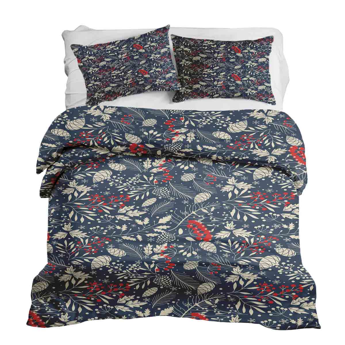 Therapy blankets bedding set Christmas leaves