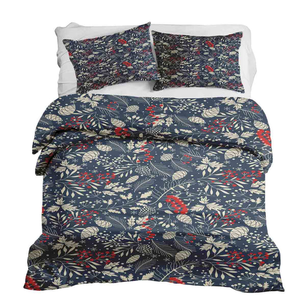 Therapy blankets bedding set, Christmas leaves design.