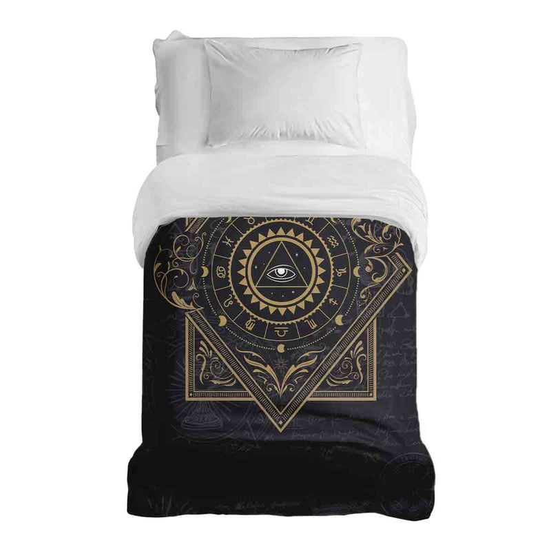 Original therapy blanket - cotton cover black mystic mandala