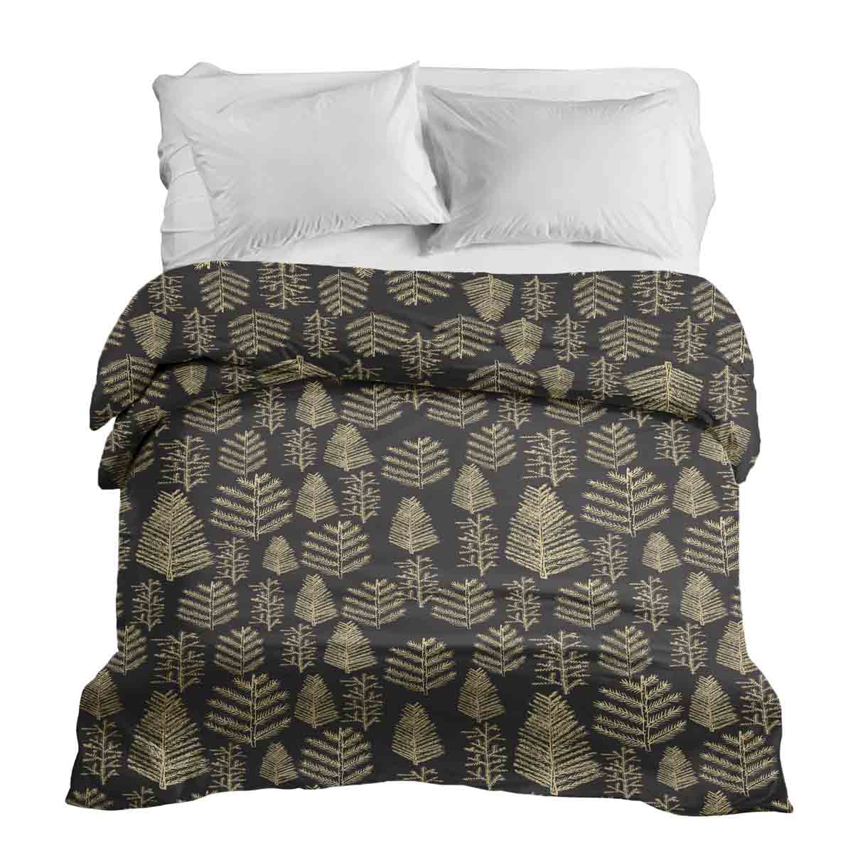 Couverture thérapeutique originale - Housse en coton avec motif forêt