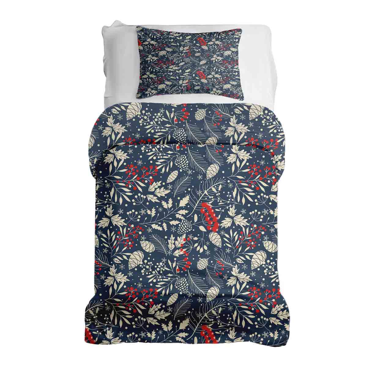 Couverture thérapeutique Ensemble de linge de lit Feuilles de Noël