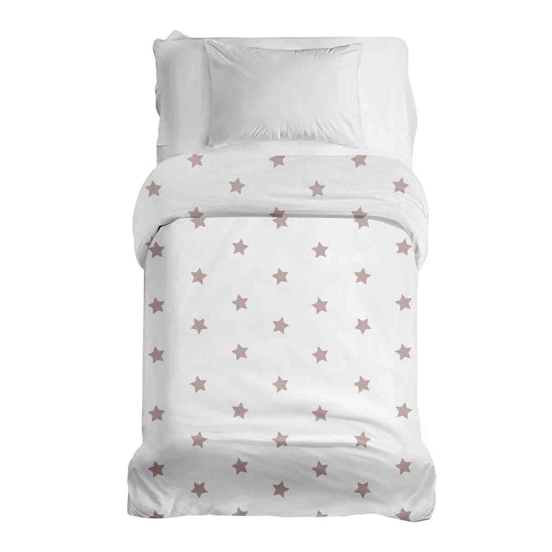 Original therapy blanket - cotton cover white with pink stars