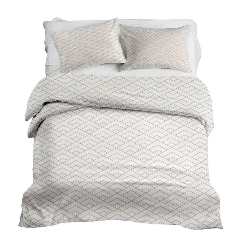 Therapy blanket bedding set with golden stripe pattern