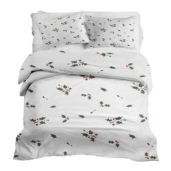 Therapy blankets bedding set white mistletoe