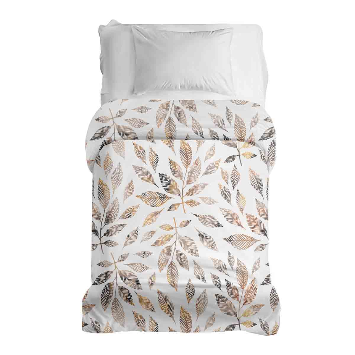 Original therapy blanket - cotton cover white with light brown branches