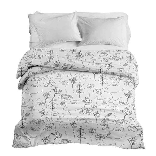 Original therapy blanket - cotton cover boho flowers