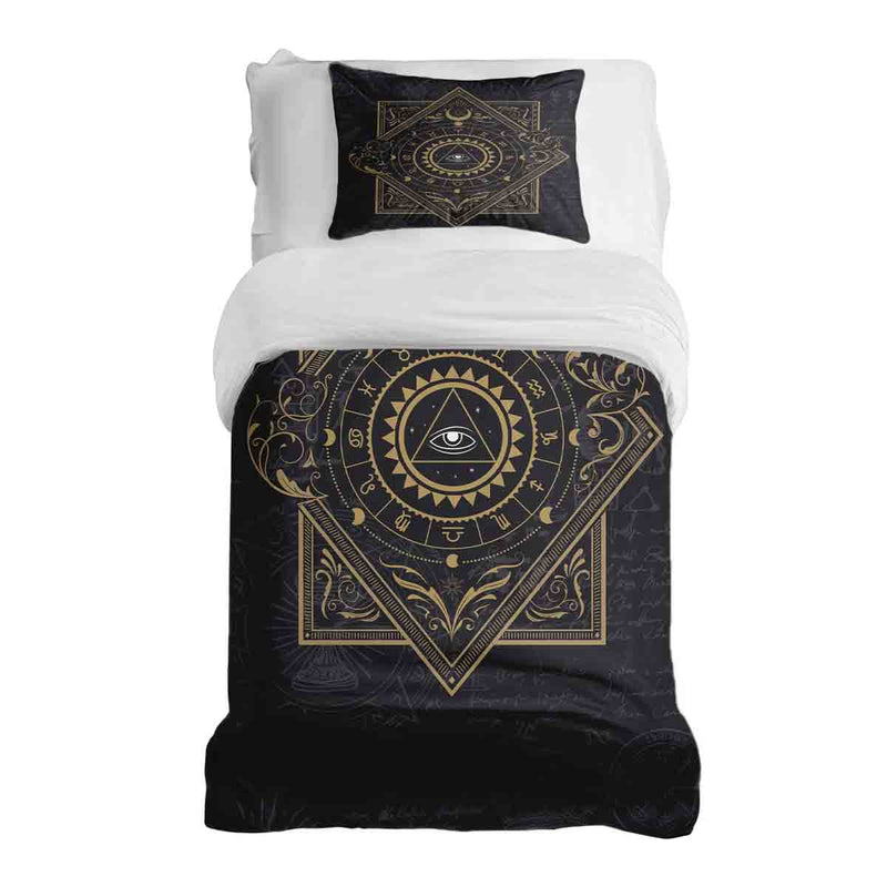 Therapy Blanket Bedding Set Black Mystic Mandala