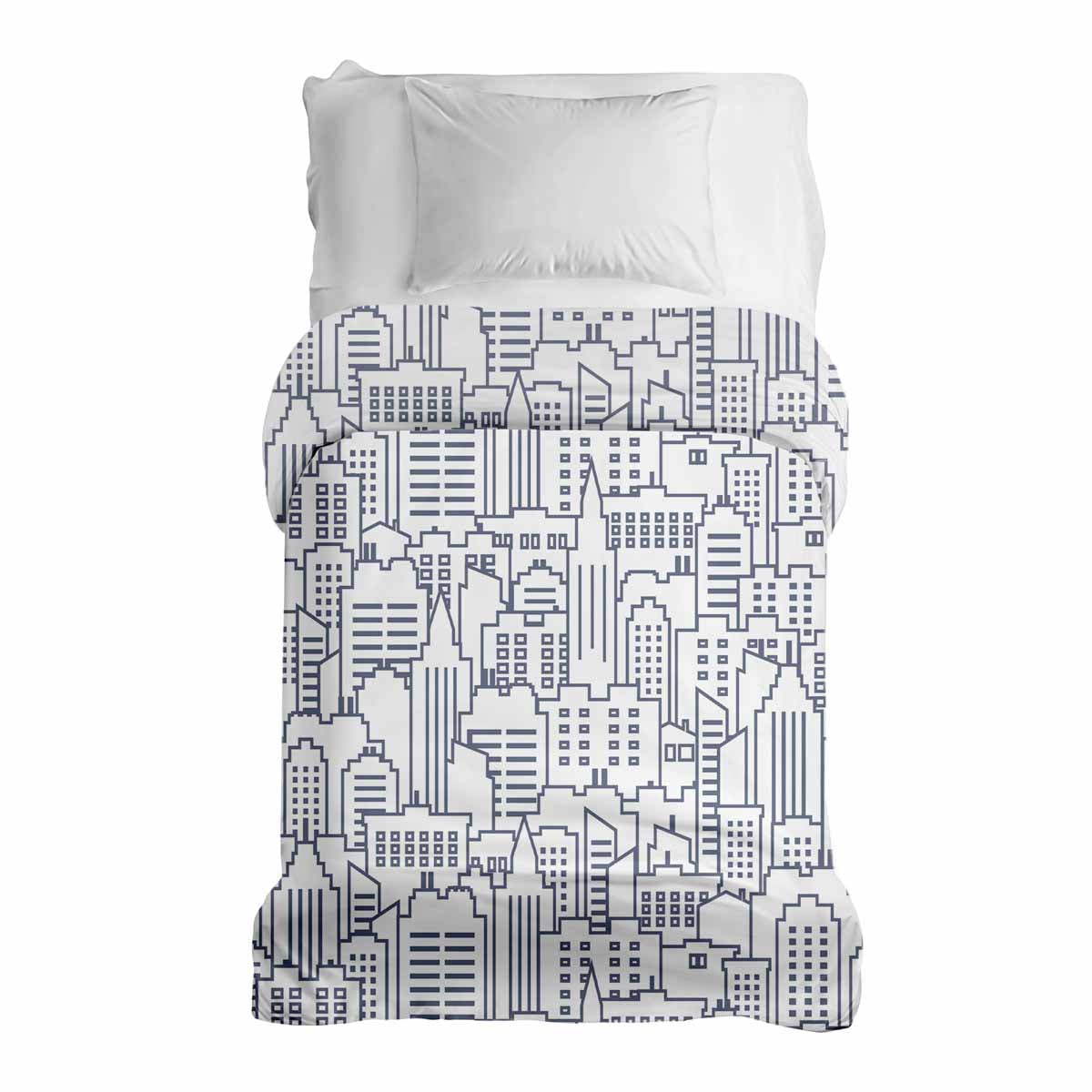 Couverture thérapeutique originale - Housse en coton blanc New York