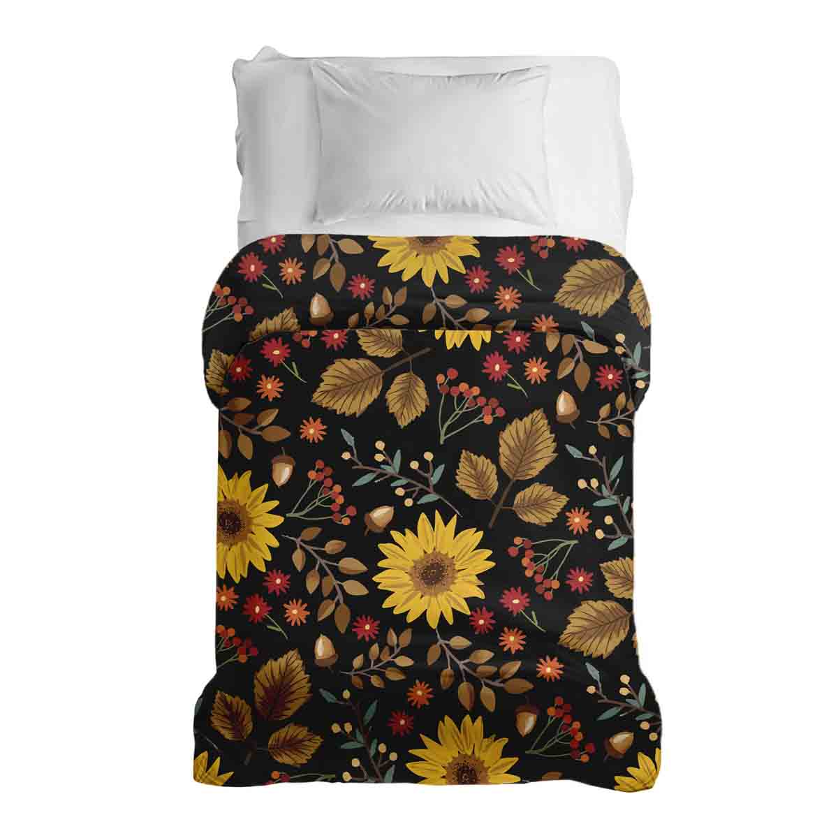 Couverture thérapeutique originale - Housse en coton avec tournesol