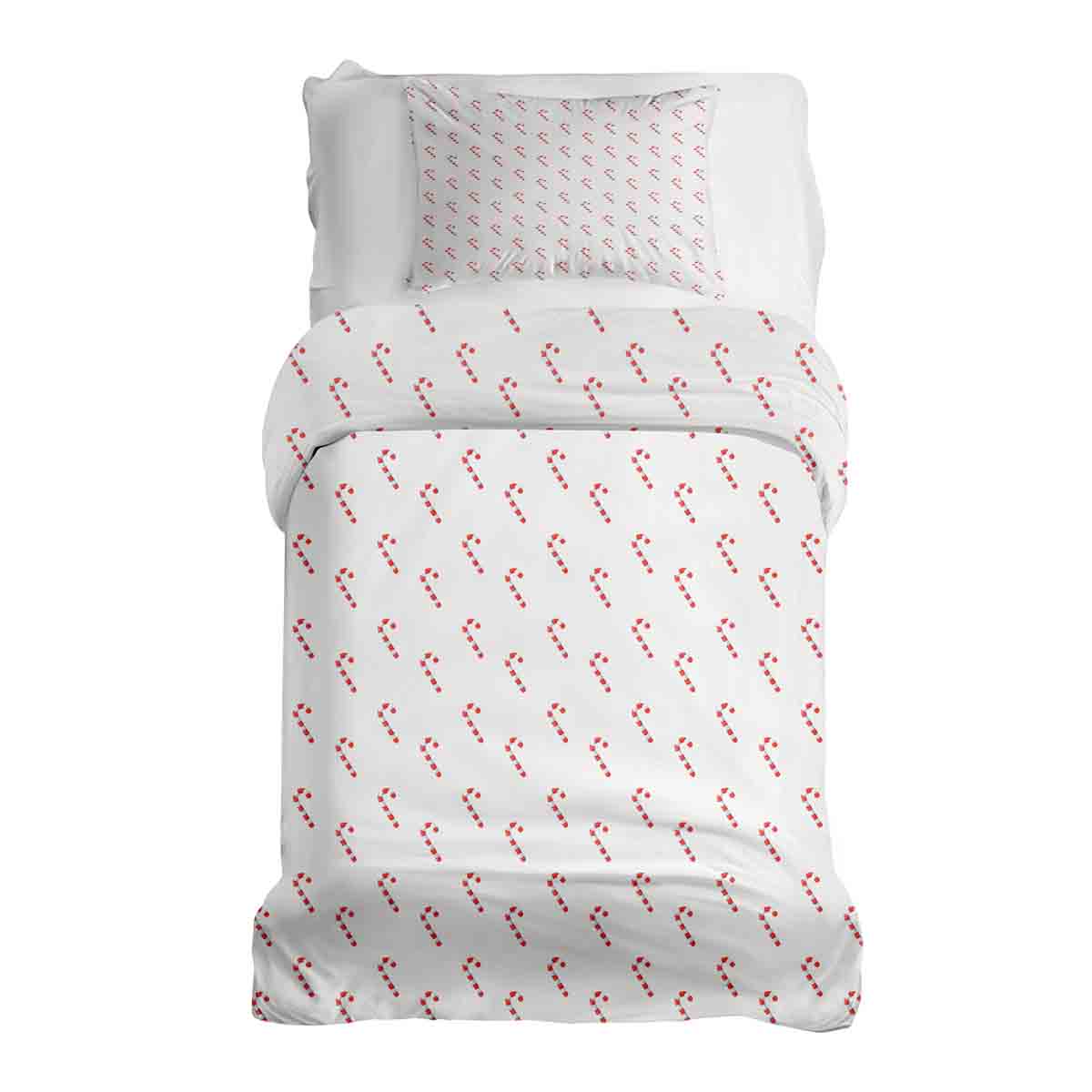 Ensemble de linge de lit couverture thérapeutique blanc avec cannes de sucre