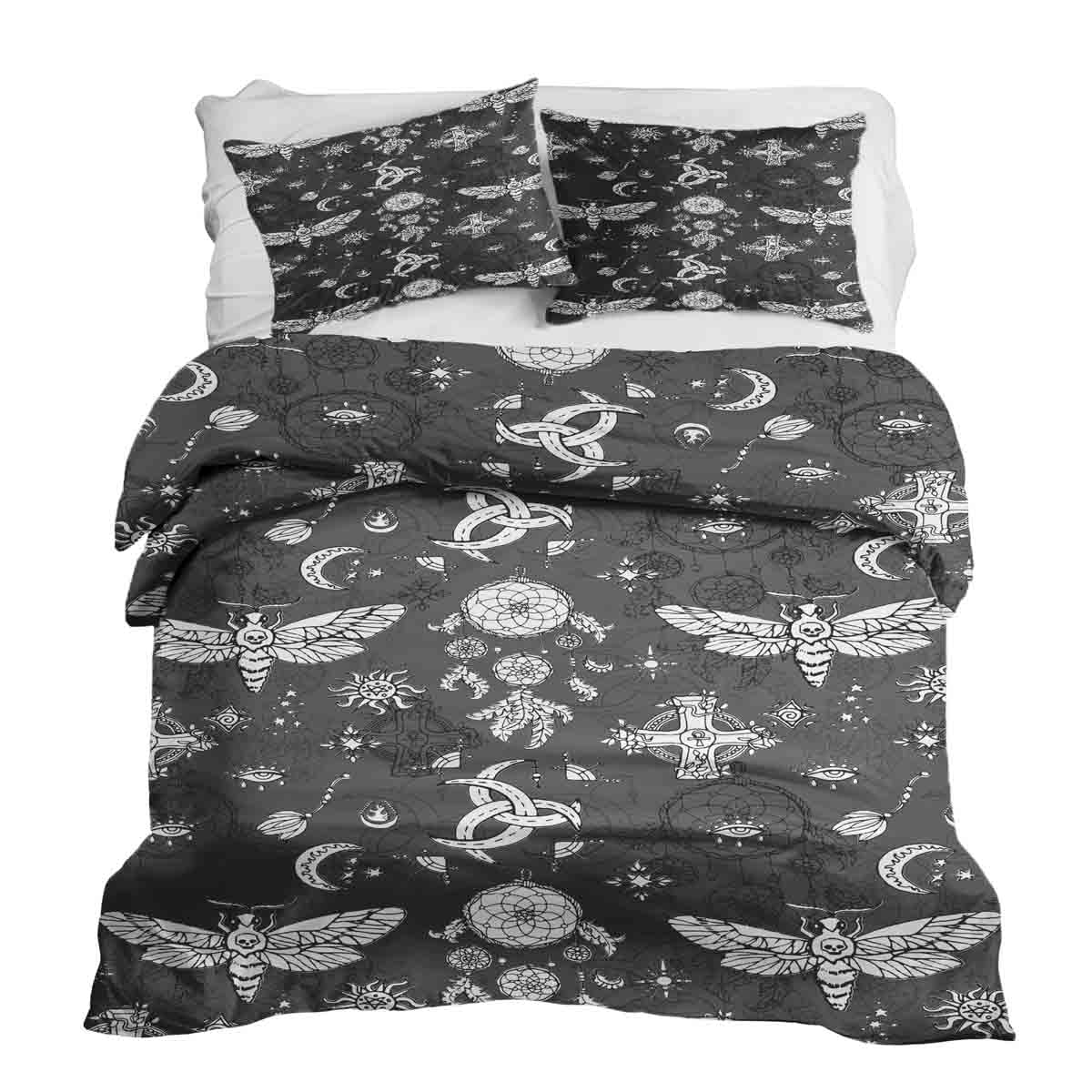Therapy blankets bedding set creepy dragonfly