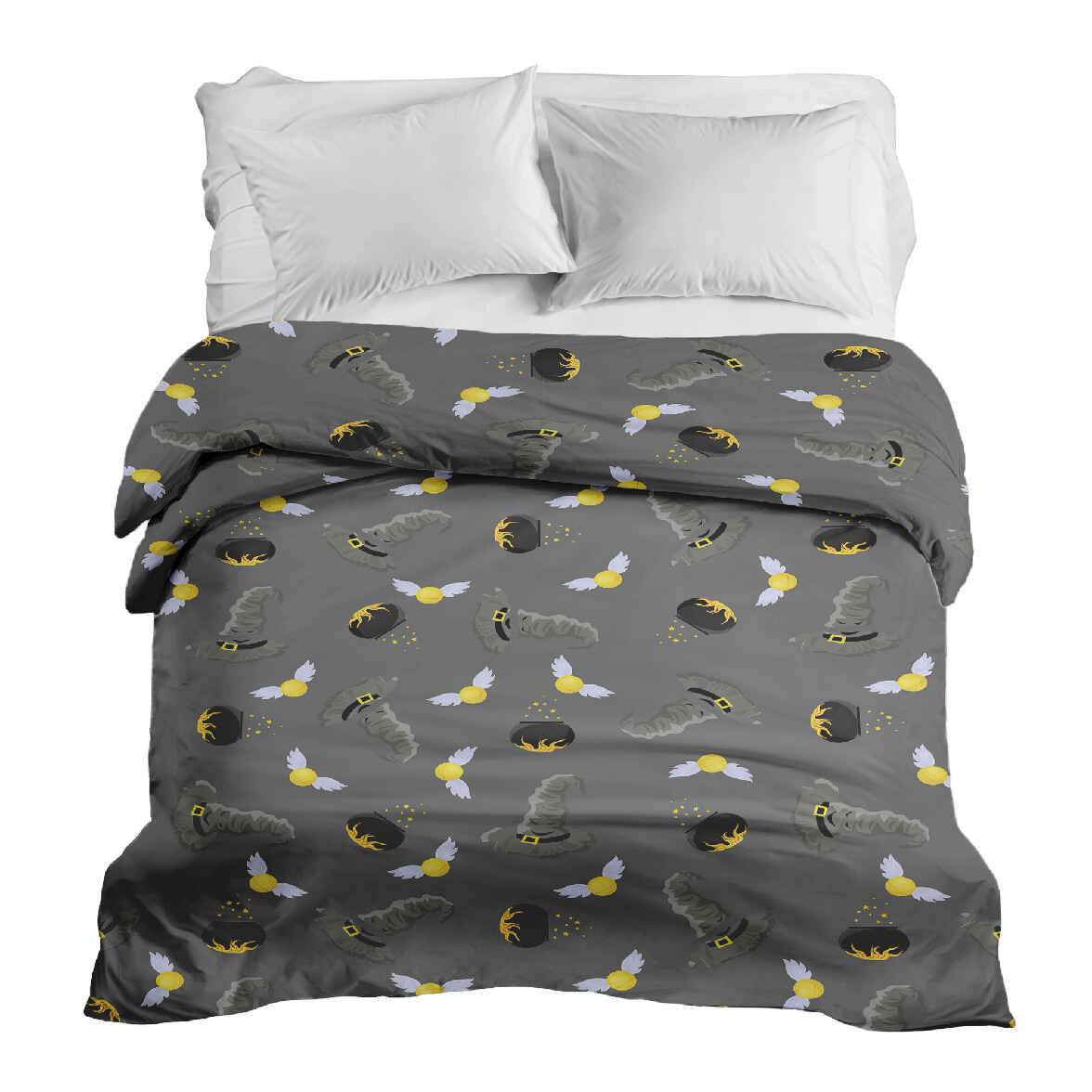 Couverture thérapeutique originale - Housse en coton gris Chapeau magique