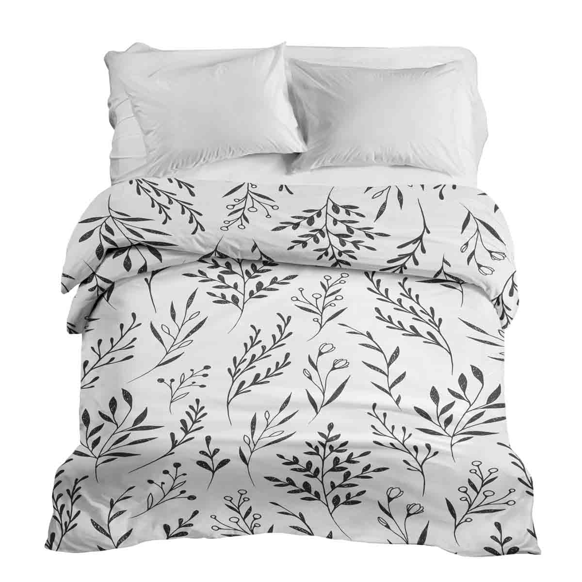 Original therapy blanket - cotton cover white with black branches