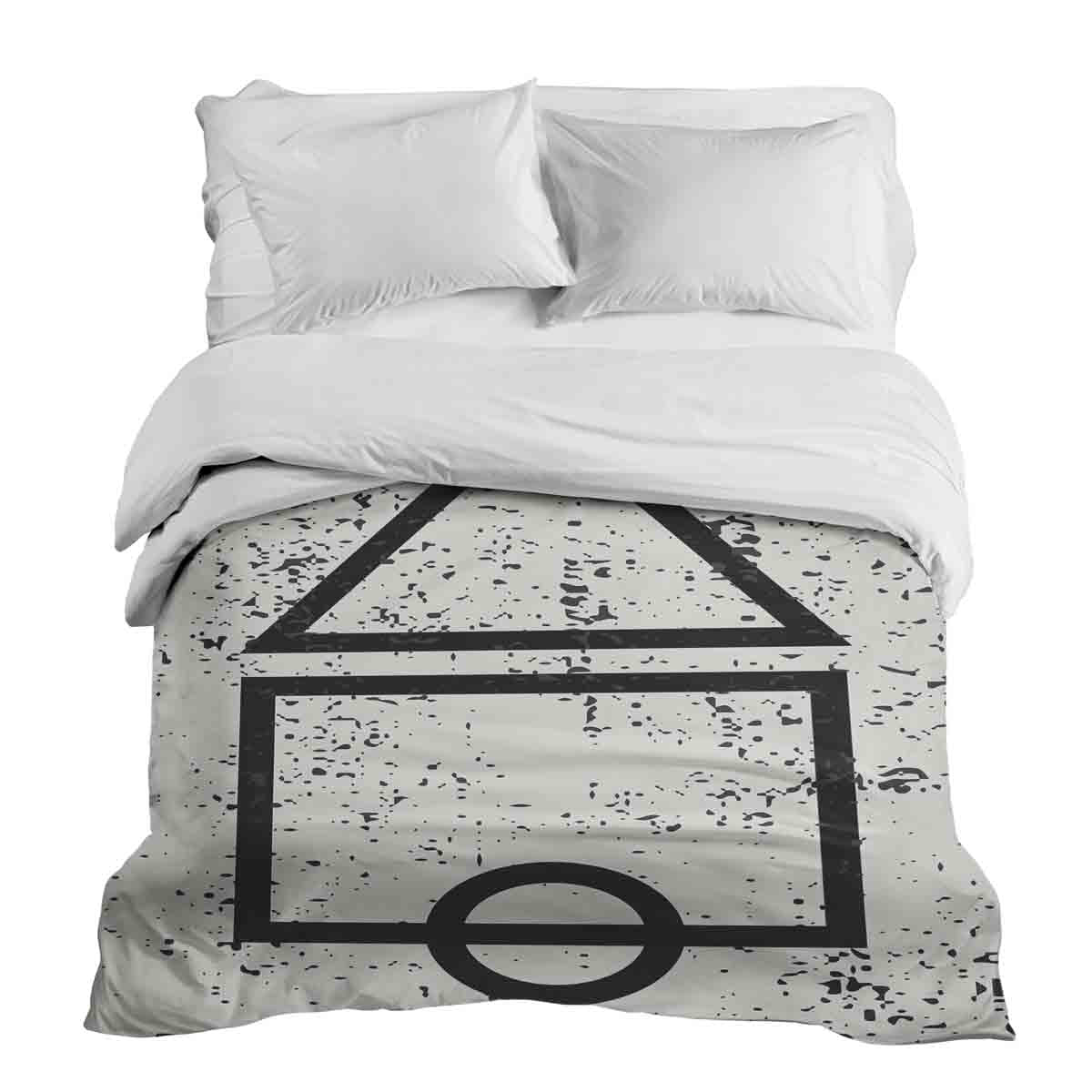 Original therapy blanket - cotton cover white Dalgona shapes