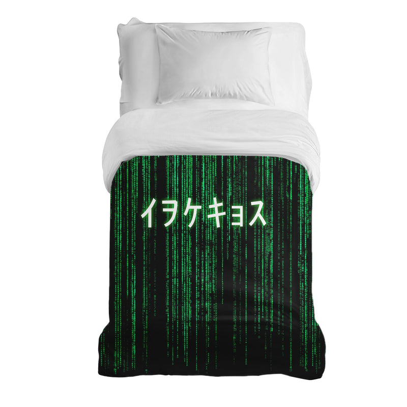 Original therapy blanket - cotton cover green matrix code