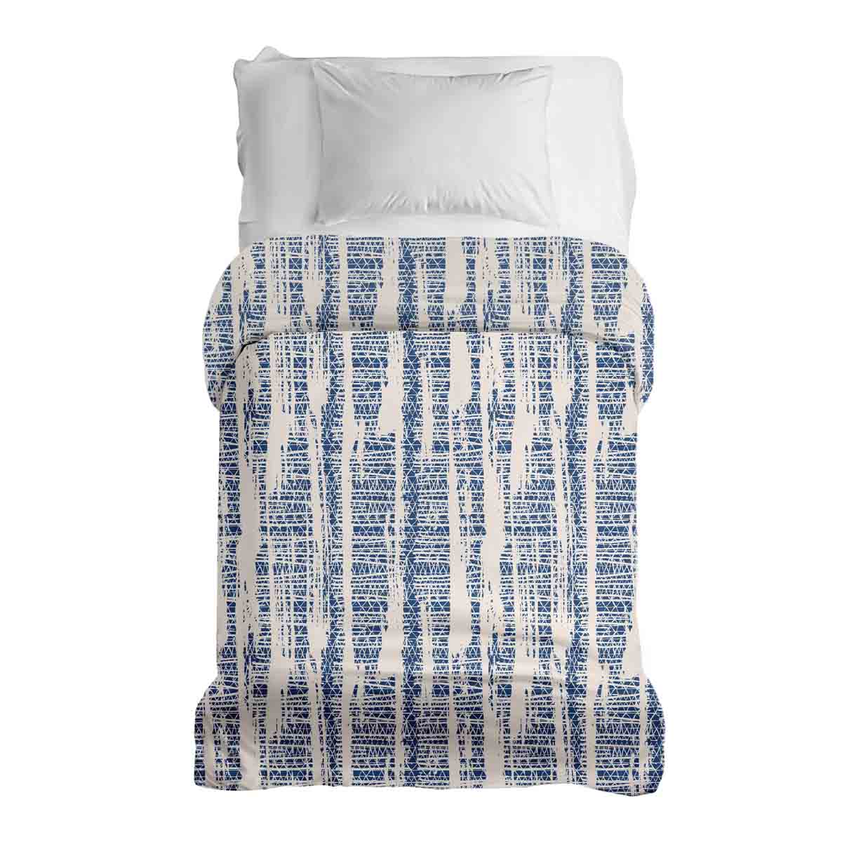 Couverture thérapeutique originale - Housse en coton avec motif bleu