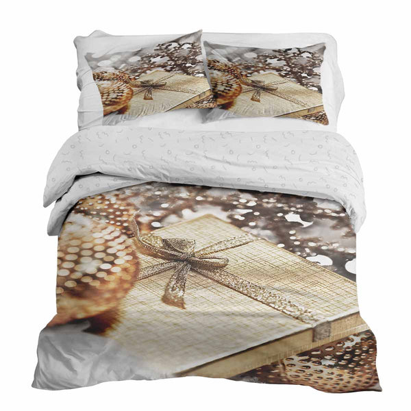 Therapy blanket bedding set with golden gift.