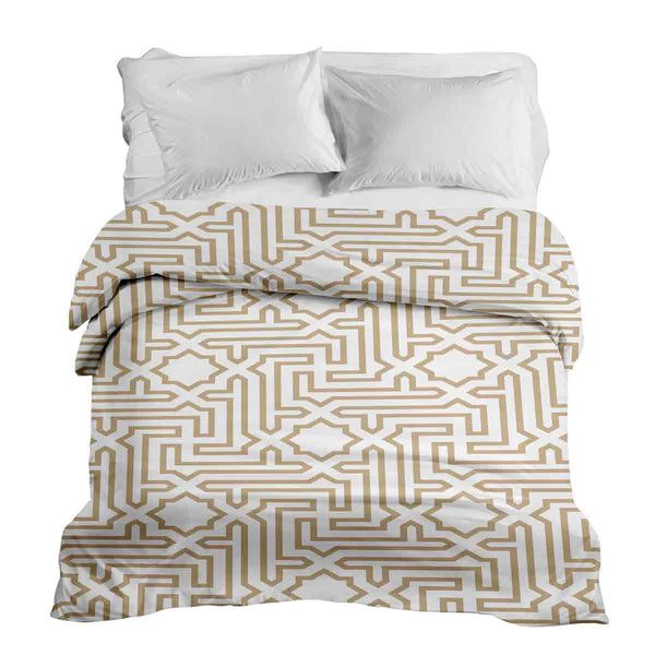 Original therapy blanket - cotton cover beige with shapes