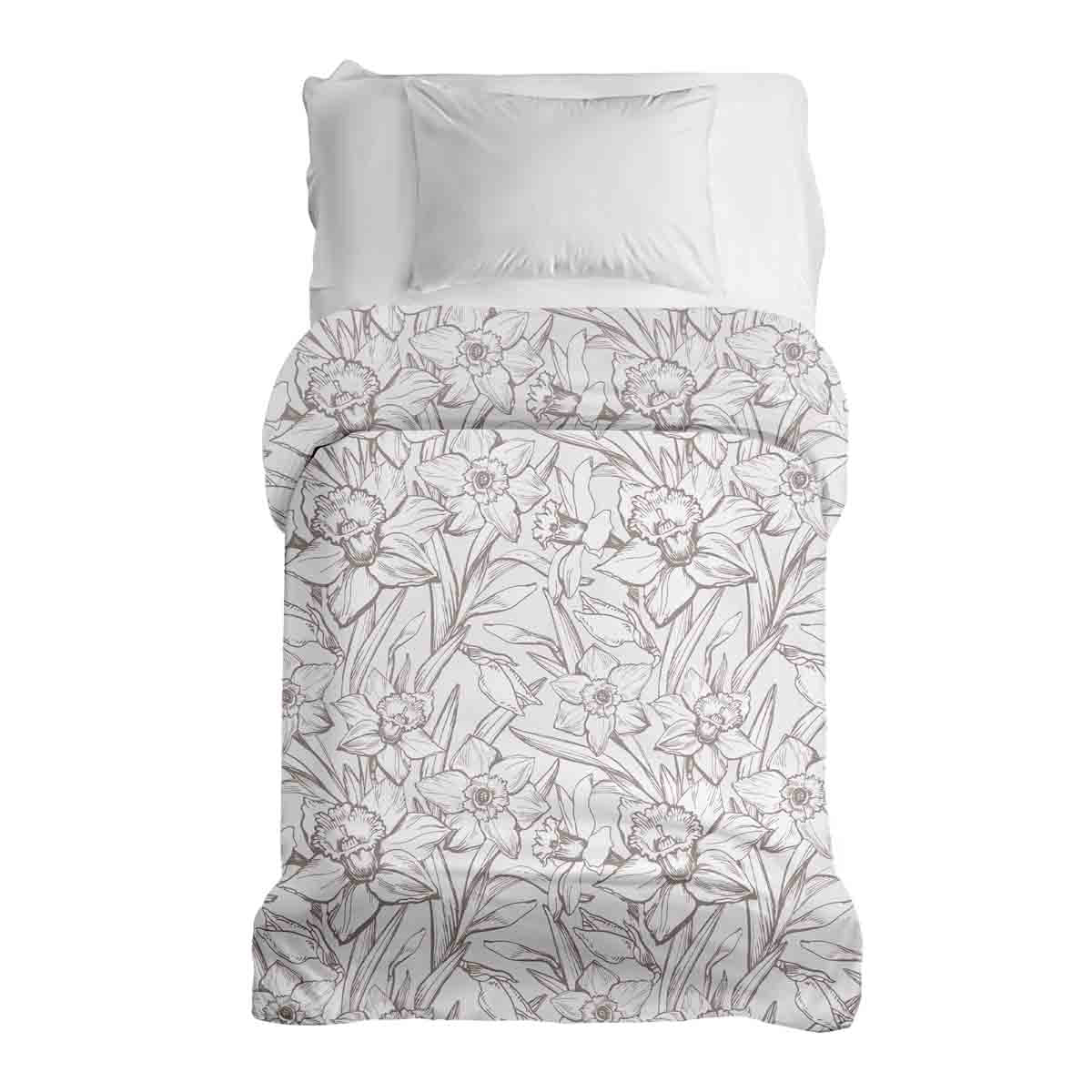 Couverture thérapeutique originale - Housse en coton avec jonquilles