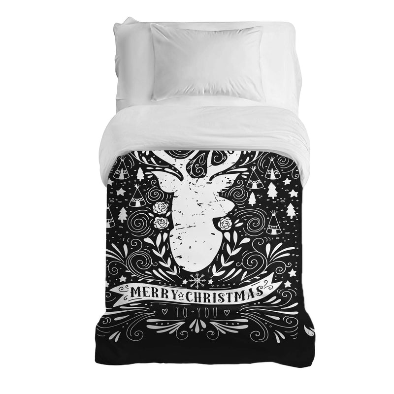 Original therapy blanket - cotton cover black Merry Christmas