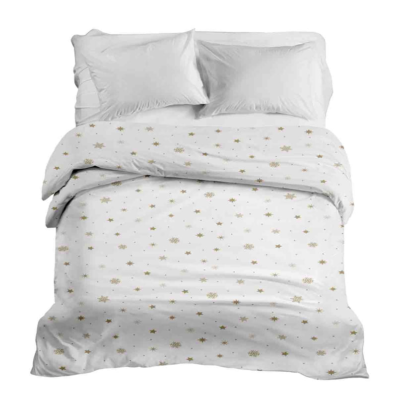 Original therapy blanket - cotton cover white with golden stars