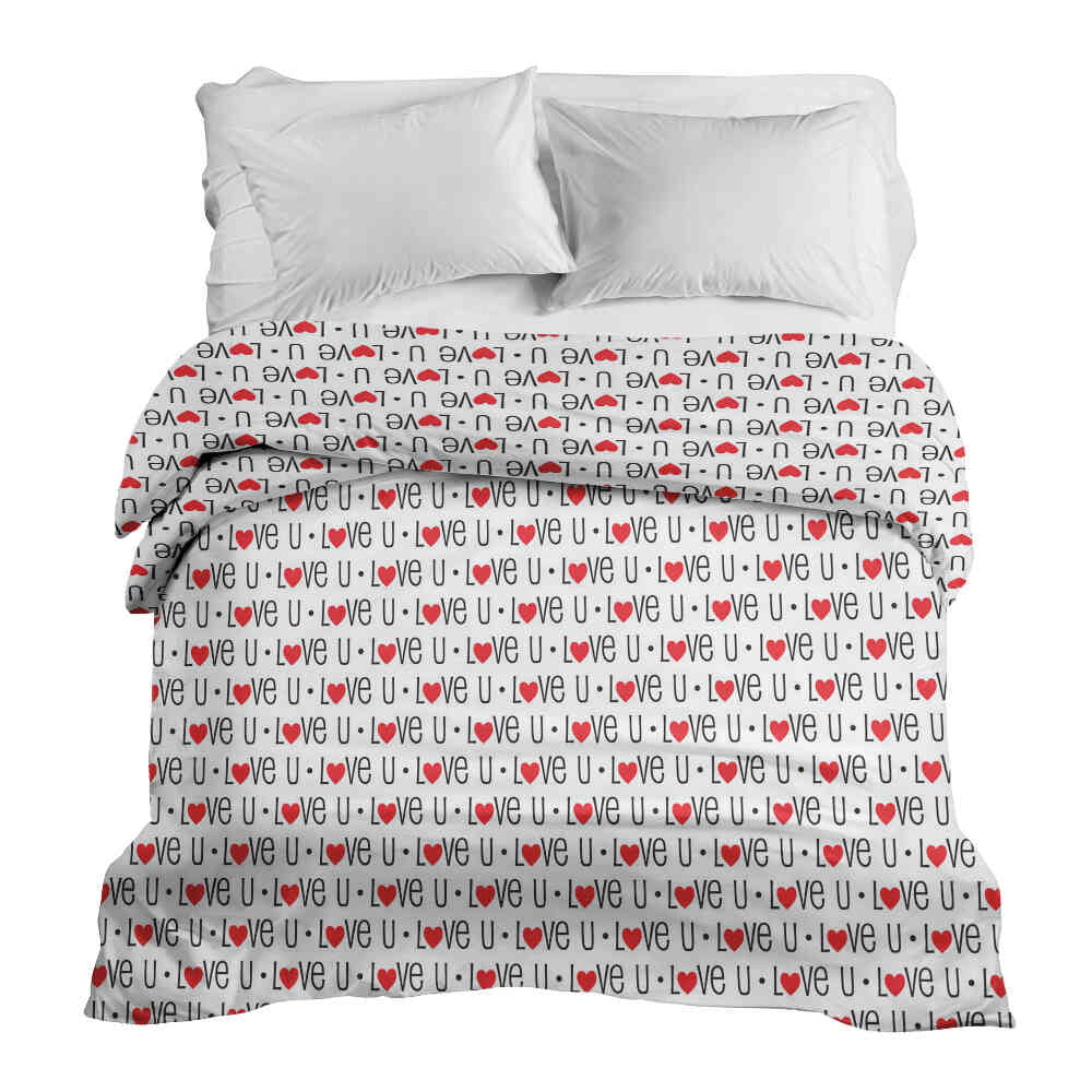 Original therapy blanket - cotton cover white Love U
