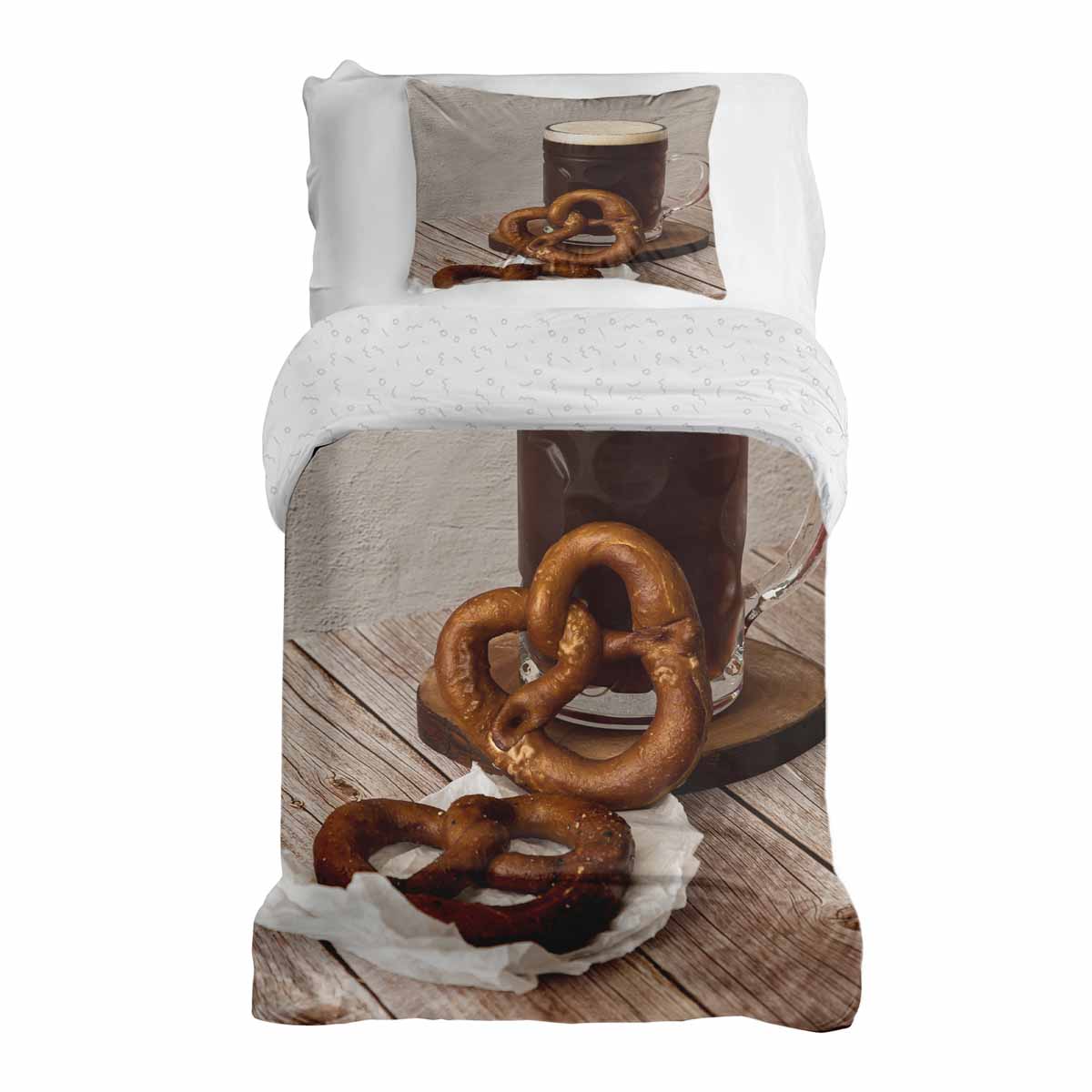Therapy blankets bedding set with pretzels