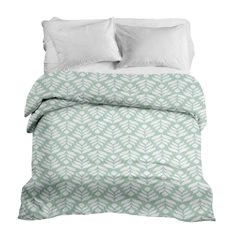 Original therapy blanket - cotton cover green with fir trees