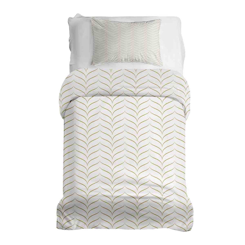 Therapy blanket bedding set with golden V-shape