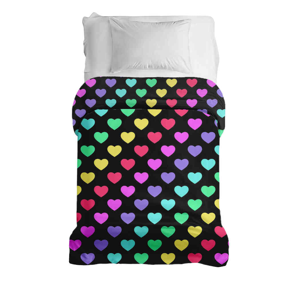 Original therapy blanket - cotton cover colorful hearts