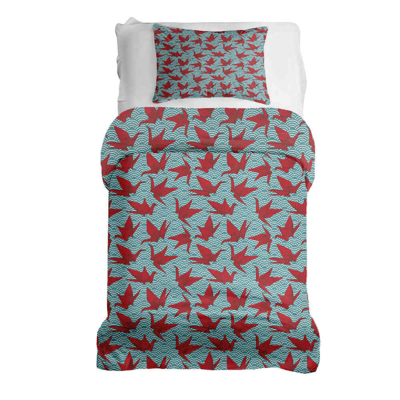 Therapy Blanket Bedding Set Red Origami