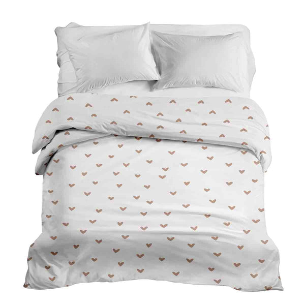 Original therapy blanket - cotton cover white with little hearts