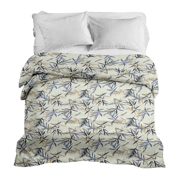 Original therapy blanket - cotton cover leaf pattern beige