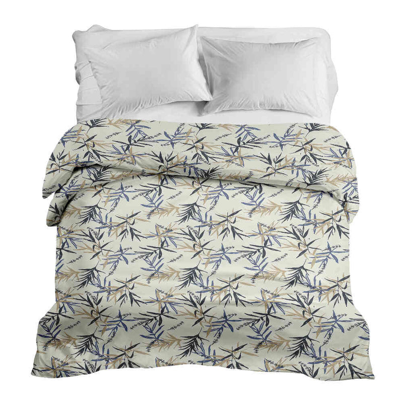 Original therapy blanket - cotton cover leaf pattern beige