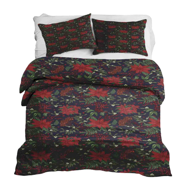 Therapy blanket and bedding set with red Christmas star.