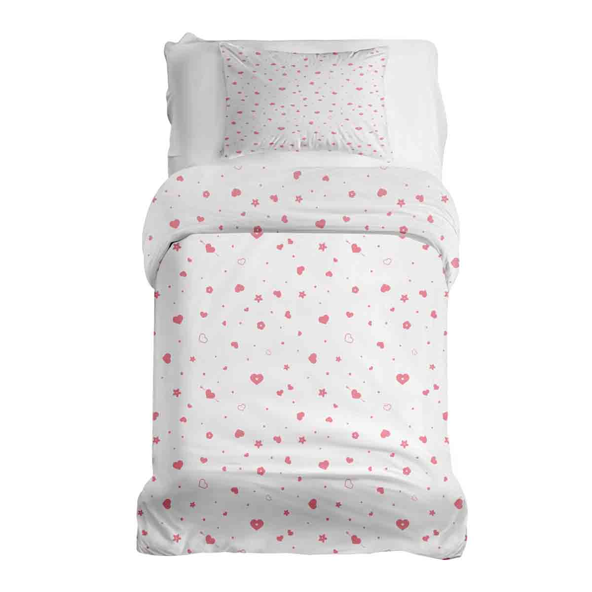 Therapy blankets bedding set pink hearts and flowers