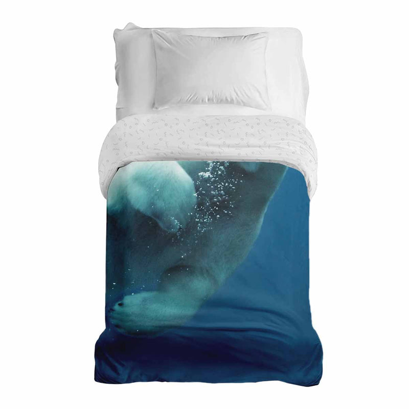 Original therapy blanket - cotton cover blue with polar bear